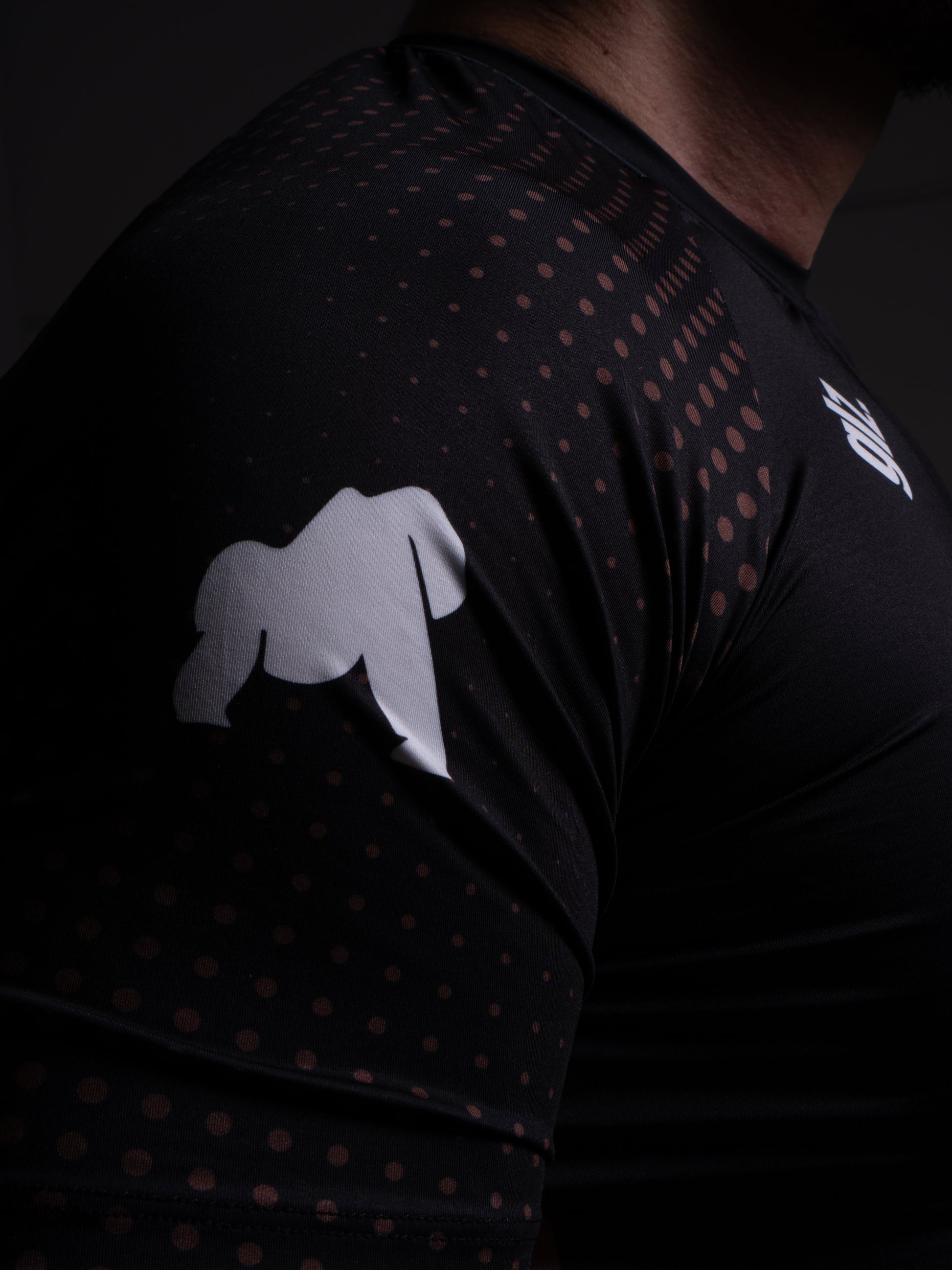 Rash Guard Competition Marrom — Vista costas jiu-jitsu