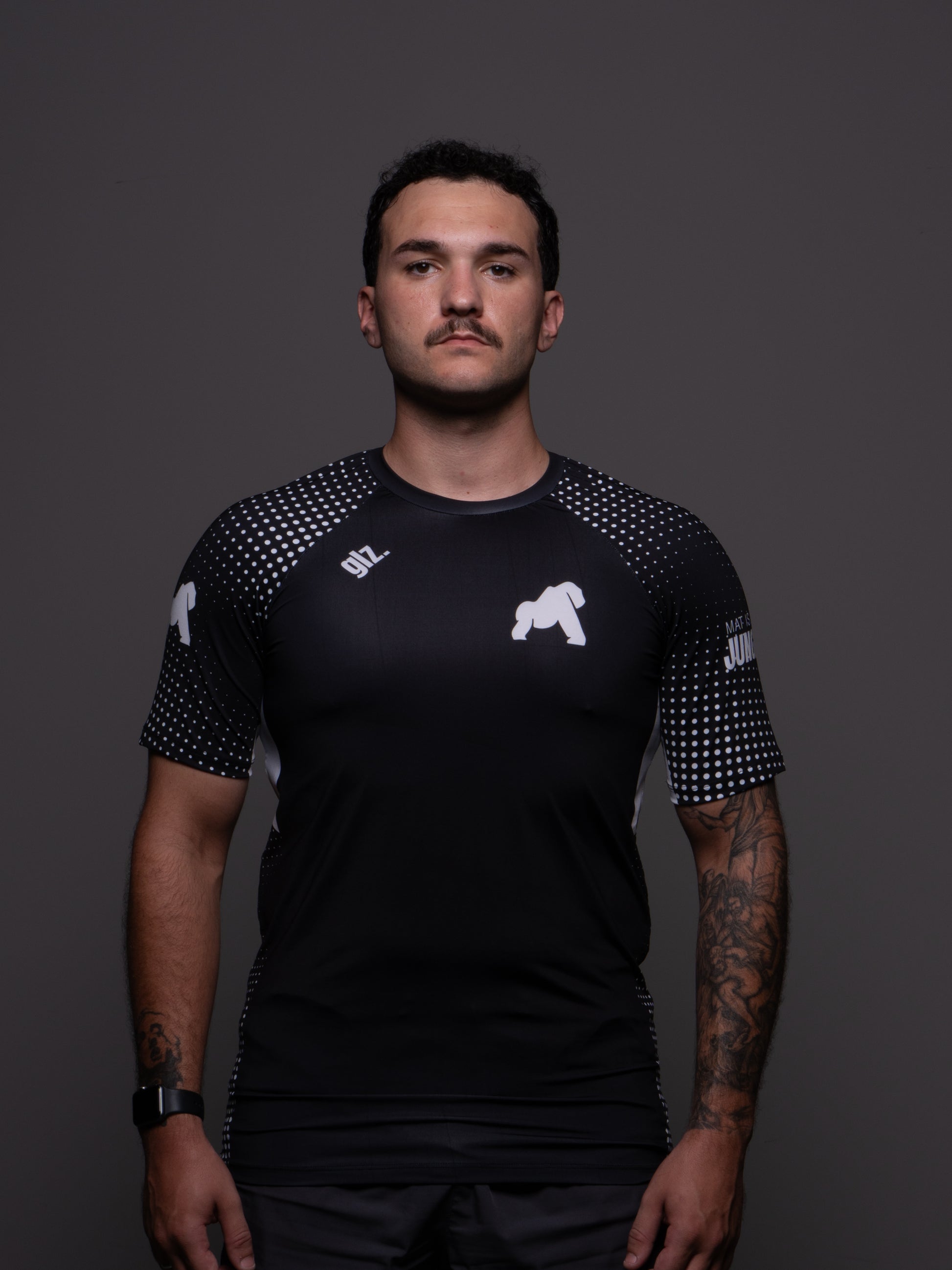Rash Guard Gorilaz Competition Branca — Frente BJJ UV50+