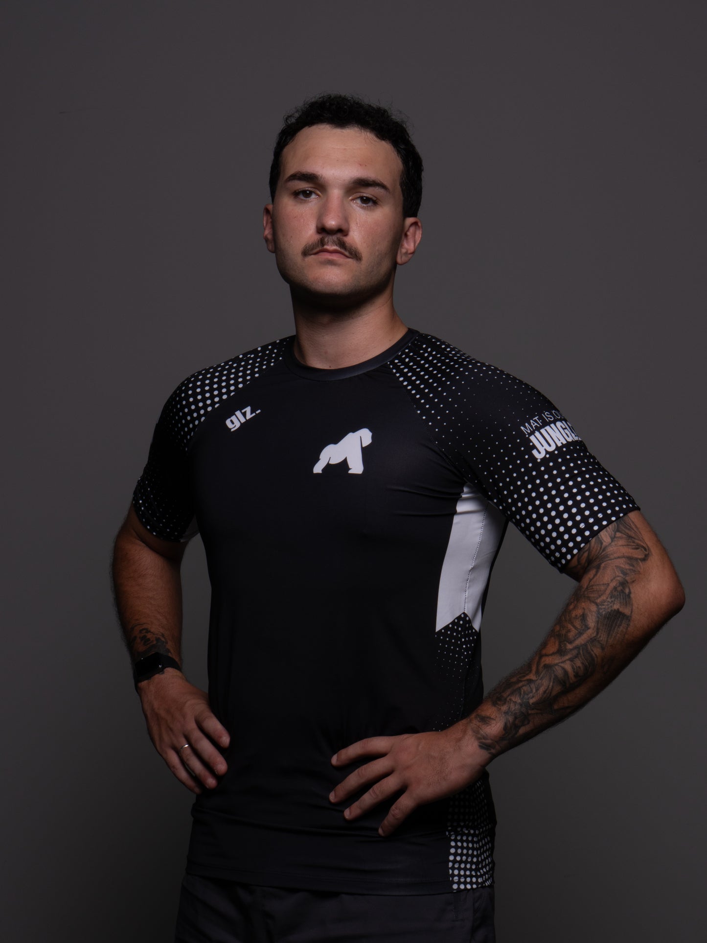 Rash Guard Gorilaz Competition Branca — Costas jiu-jitsu