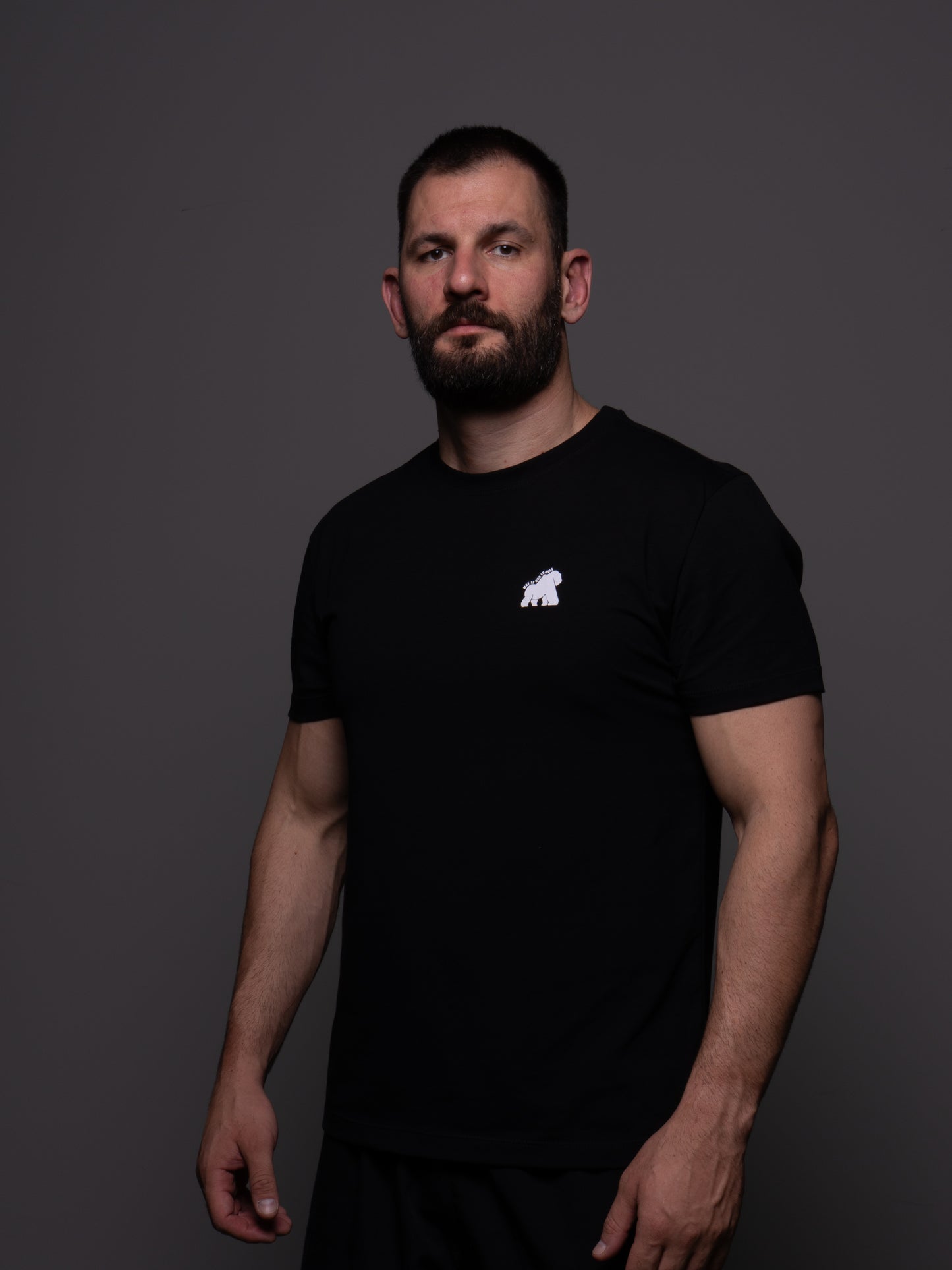 Camiseta GLZ Preta Gorilaz — Vista costas estampa exclusiva
