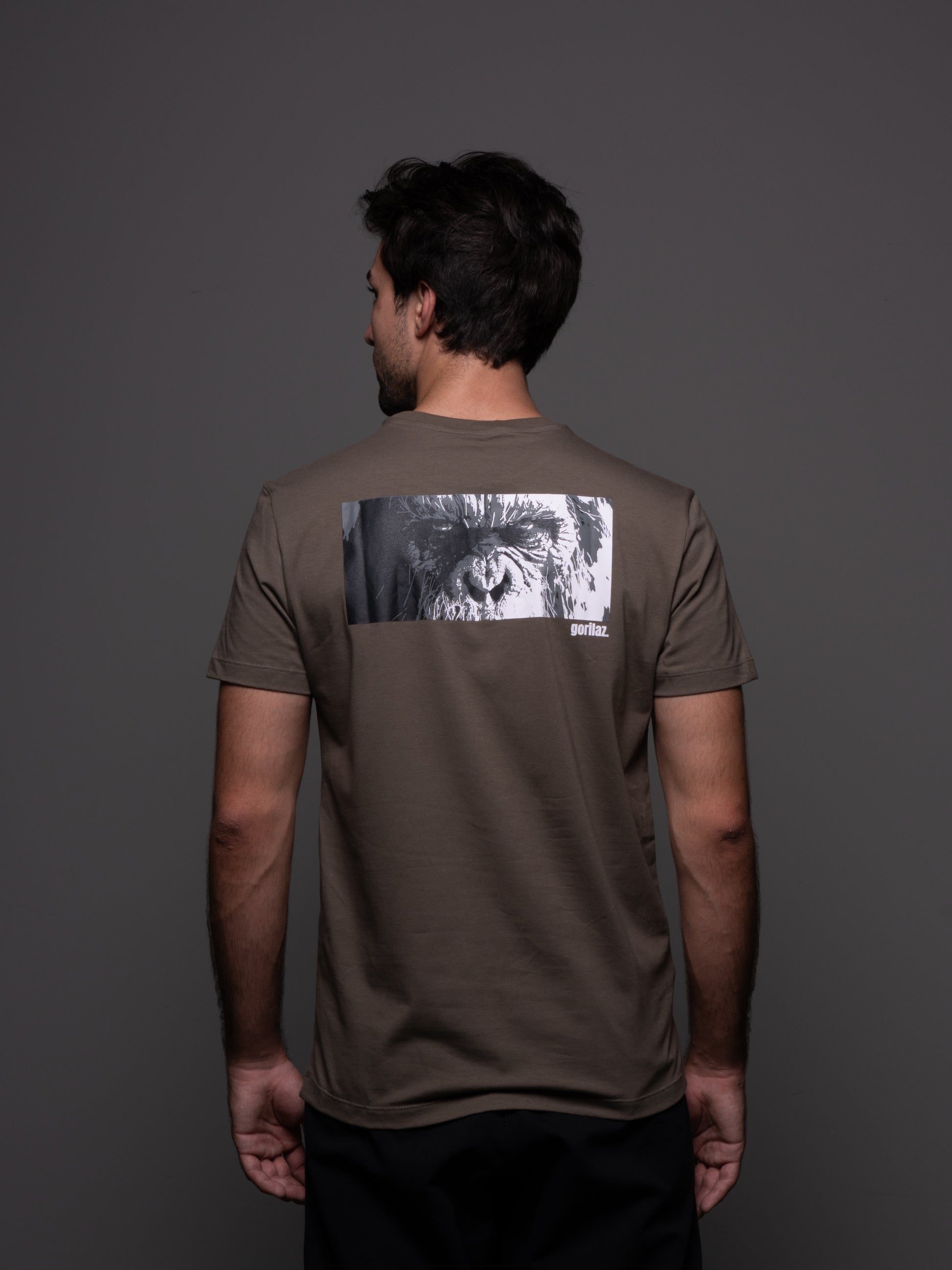 Camiseta GLZ Café — Frente com logo Gorilaz BJJ