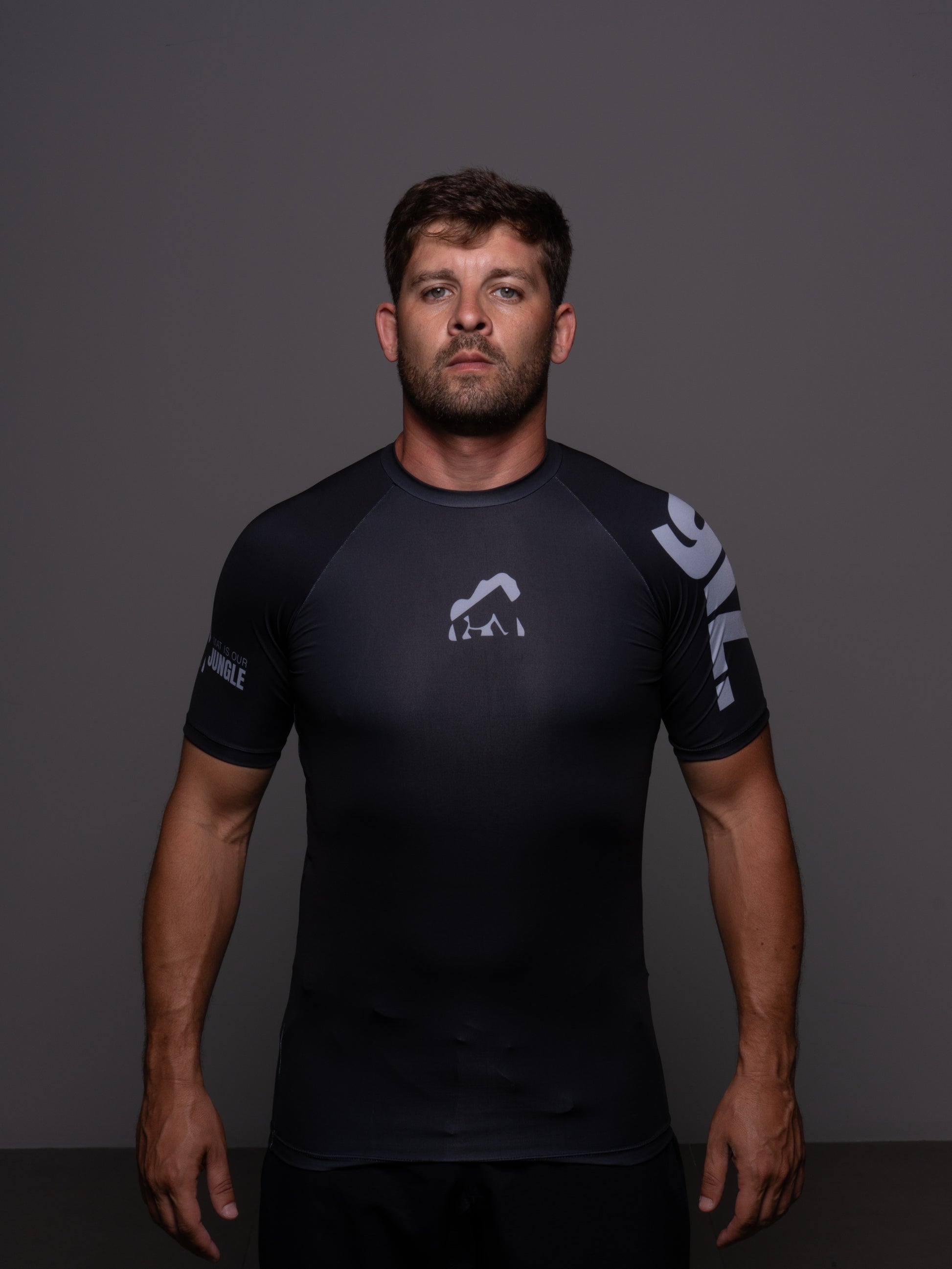 Rash Guard Classic Manga Curta — Vista costas jiu-jitsu